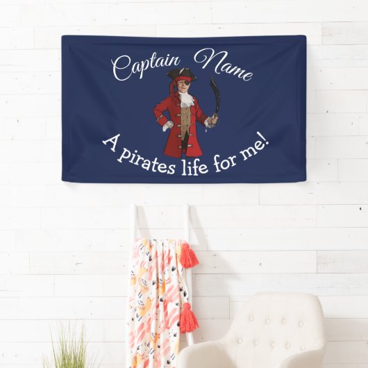 Nautical Blue Boy Pirate Banner (Insitu)