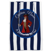Nautical Blue Boy Pirate Medium Cadeauzakje (Achterkant)