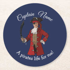 Nautical Blue Boy Pirate Onderzetter