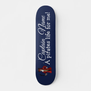 Nautical Blue Boy Pirate Persoonlijk Skateboard
