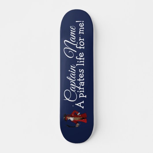 Nautical Blue Boy Pirate Persoonlijk Skateboard (Voorkant)