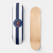 Nautical Blue Boy Pirate Persoonlijk Skateboard (Voorkant)