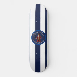 Nautical Blue Boy Pirate Persoonlijk Skateboard