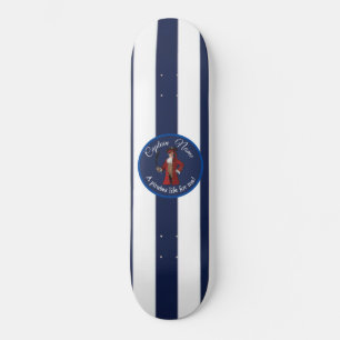 Nautical Blue Boy Pirate Persoonlijk Skateboard