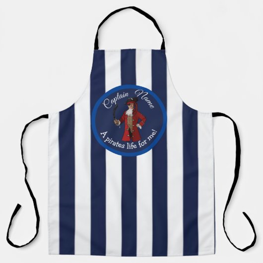 Nautical Blue Boy Pirate Schort (Voorkant)