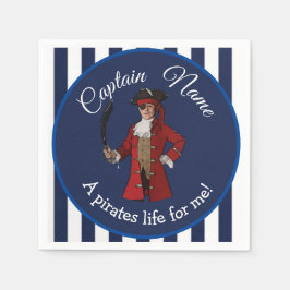 Nautical Blue Boy Pirate Servet