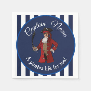 Nautical Blue Boy Pirate Servet