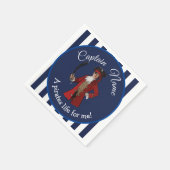 Nautical Blue Boy Pirate Servet (Hoek)