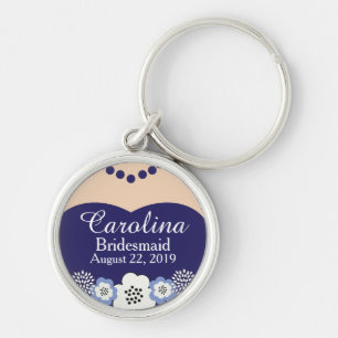 Nautical Blue Bridesmaid Wedding Sleutelhanger