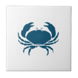 Nautical Blue Crab Kitchen Backsplash Tegeltje<br><div class="desc">Zet je keukennautische decor af met deze Nautical Blue Crab Kitchen Backsplash keramische tegels.  Dit eenvoudige moderne ontwerp heeft een aanpasbare witte achtergrond en een donkere blauwe krab.  De verandering in uw kleurenkeus door te klikken personaliseert de optie van de sjabloon.</div>