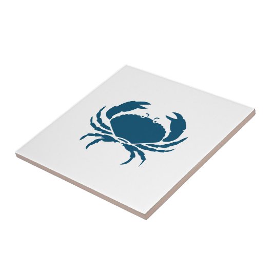 Nautical Blue Crab Kitchen Backsplash Tegeltje (Zijkant)
