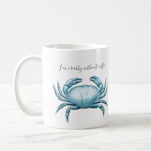  Nautical Blue Crab Mam is Crabby zonder Koffiemok (Links)