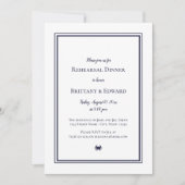 Nautical Blue Crab Rehearsal Dinner Invitations Kaart (Voorkant)