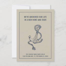 Nautical Blue en Taupe Anker Nieuw Home Aankondiging