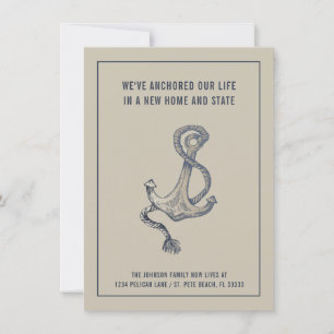 Nautical Blue en Taupe Anker Nieuw Home Aankondiging