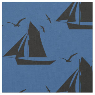 Nautical Blue Fabric voor zeilboot Stof