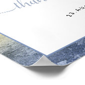 #Nautical Blue & Gold Kaarten & Gifts #Wedding Poster (Hoek)