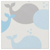 Nautical Blue Grey Whale Ocean Animals Zee Life Stof (Close Up)