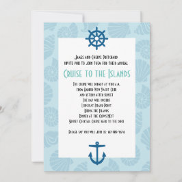 Nautical Blue Invitation Kaart