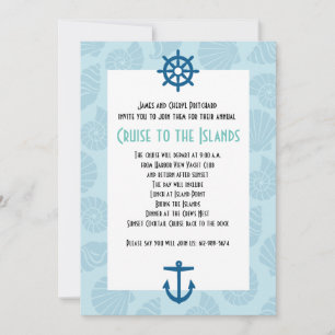 Nautical Blue Invitation Kaart