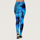 Nautical Blue Jellyfish Marine Life Leggings (Achterkant)