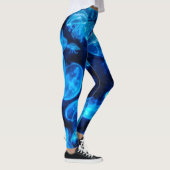 Nautical Blue Jellyfish Marine Life Leggings (Rechts)
