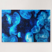 Nautical Blue Jellyfish Marine Life Legpuzzel (Horizontaal)