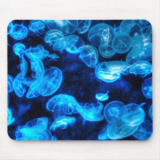 Nautical Blue Jellyfish Marine Life Muismat (Voorkant)