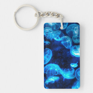 Nautical Blue Jellyfish Marine Life Sleutelhanger