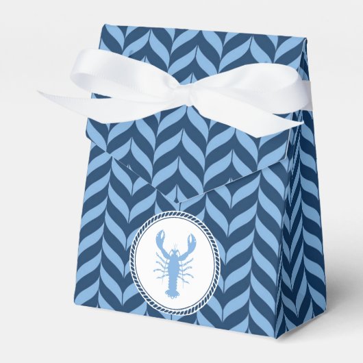 Nautical Blue Lobster kust  Bedankdoosjes (Voorkant Zijde)