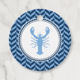 Nautical Blue Lobster kust  Bedankjes Labels