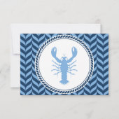 Nautical Blue Lobster kust  Bedankkaart (Voorkant)