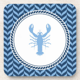 Nautical Blue Lobster kust  Bier Onderzetter