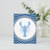 Nautical Blue Lobster kust Briefkaart (Staand voorkant)