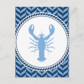 Nautical Blue Lobster kust Briefkaart (Voorkant)