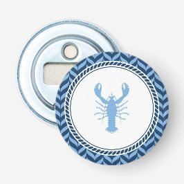 Nautical Blue Lobster kust Button Flesopener