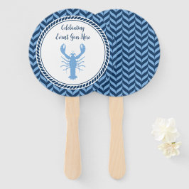 Nautical Blue Lobster kust  Handwaaier