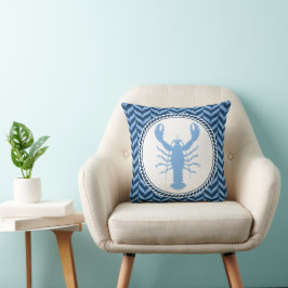 Nautical Blue Lobster kust Kussen