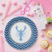 Nautical Blue Lobster kust  Papieren Bordje (Feest)