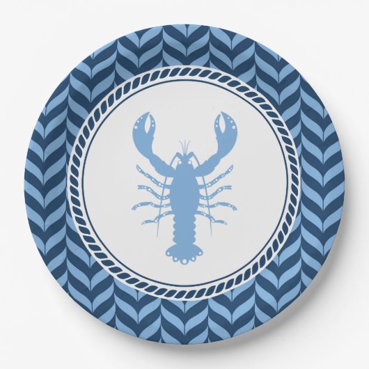 Nautical Blue Lobster kust  Papieren Bordje (Voorkant)