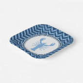 Nautical Blue Lobster kust Papieren Bordje (Gebogen)