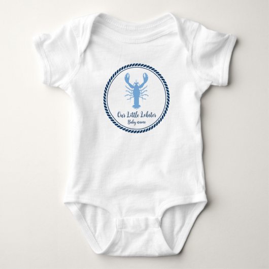 Nautical Blue Lobster kust Romper (Voorkant)