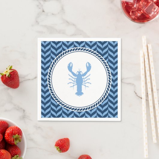 Nautical Blue Lobster kust  Servet (Insitu)