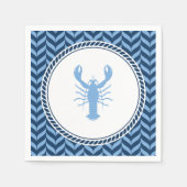 Nautical Blue Lobster kust  Servet (Voorkant)