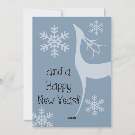 Nautical Blue Merry kerstfoto Kaart feestdag (Achterkant)