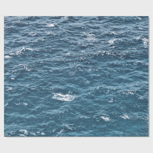 Nautical Blue Ocean Water Cadeaupapier (Vlak)