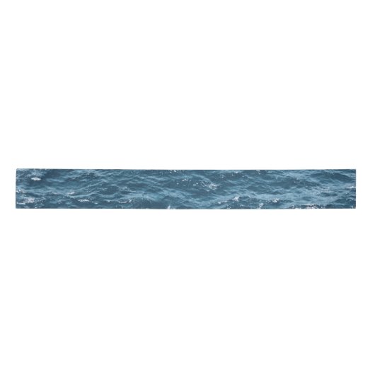 Nautical Blue Ocean Water Satijnen Lint (Voorkant)