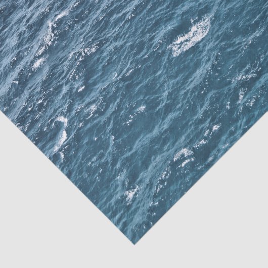 Nautical Blue Ocean Water Tissuepapier (Detail)