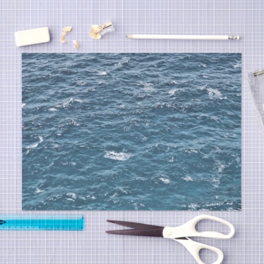 Nautical Blue Ocean Water Tissuepapier (Craft)