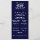 Nautical Blue Ocean Waves Wedding Program Programmakaart (Achterkant)